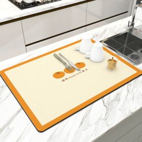 Kitchen Household Dining Table Table Wash-free Mat (Option: Good Persimmon Will Arrive-4060cm)